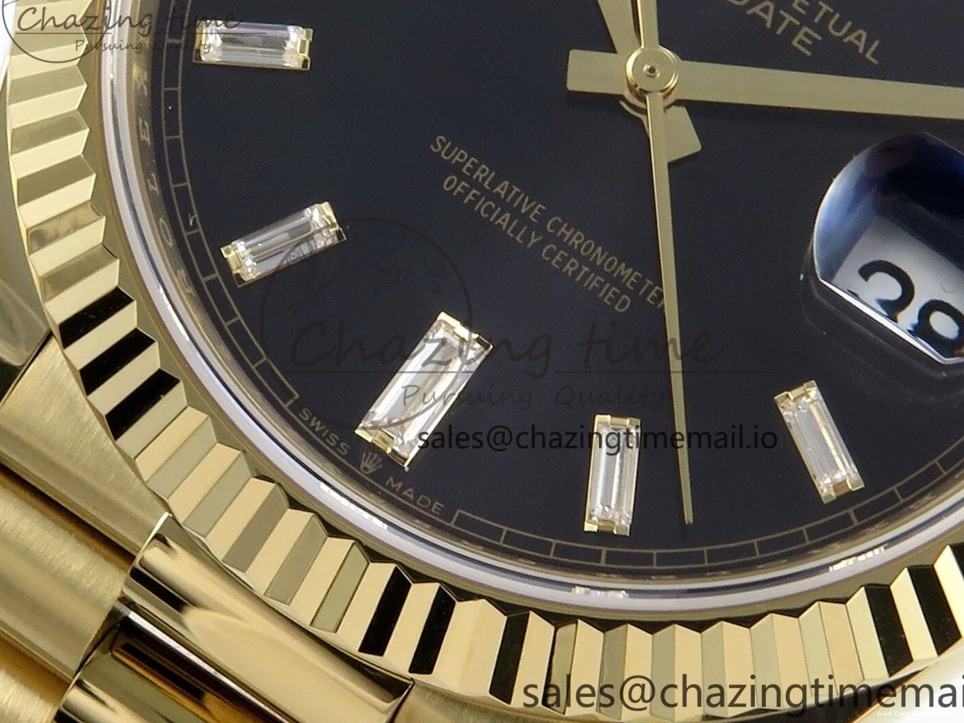 Good Copy Rolex Watches Weight) 1:1 Crystal Resilient Date Bracelet President Best Black Day 228238 Dial (Gain 40 Edition YG on 799 A2836 Noob 0116